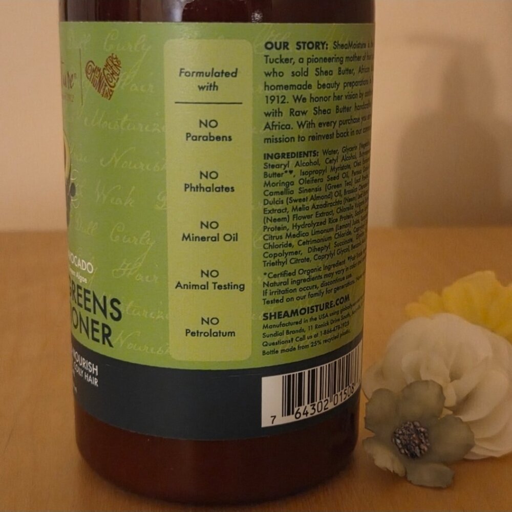 NWT Shea Moisture Power Greens Conditioner with Pump - Picture 4 of 6